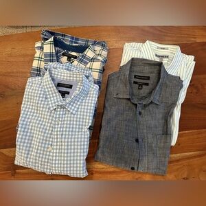 Bundle of 4 Men's Button-Down Dress Shirts – large